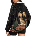 thumbnail image 2 of Renewold Frog Mushroom Night Womens Full Zip Oversized Hoodies Long Sleeve Cardigan Fashion Pullover Jackets Loose Fit Sweatshirt Hoodie Graphic Hoodie Trendy Fall Clothing for Leggings, XS, 2 of 7