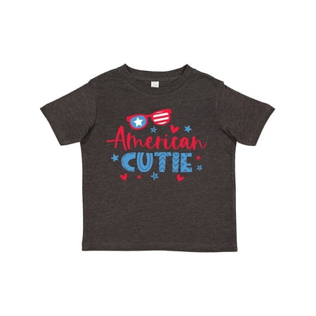 

Inktastic 4th of July American Cutie Red and Blue Stars and Hearts Gift Toddler Boy or Toddler Girl T-Shirt