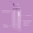 thumbnail image 3 of Takeya Actives 24 oz Vacuum Insulated Stainless Steel Water Bottle with Spout Lid, Premium Quality, Lilac, 3 of 9