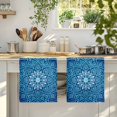 thumbnail image 4 of Blue Flowers Kitchen Towels Set of 2, Farmhouse Boho Middle Century Floral Art Absorbent Dish Towels for Kitchen, Microfiber Hand Towel, Quick Drying Tea Towel for Cleaning Decorative Dishcloths, 4 of 7