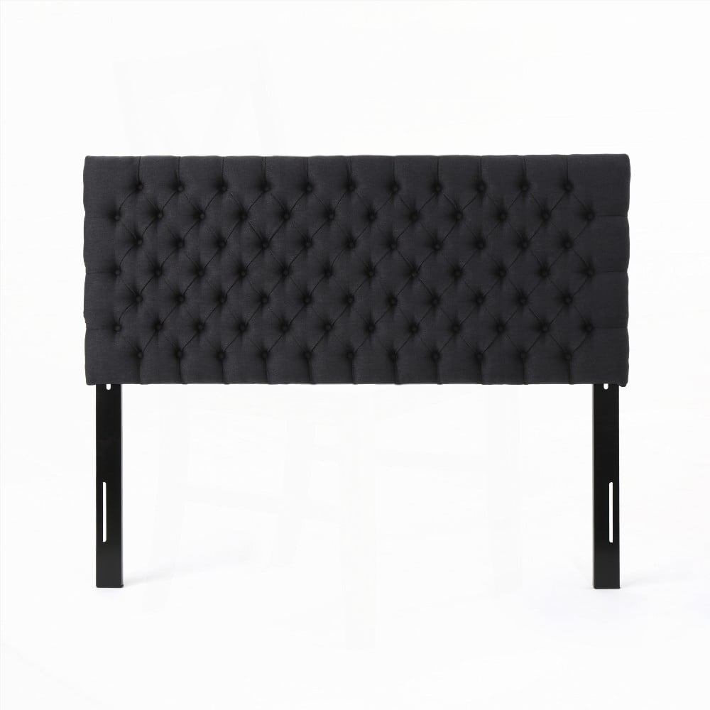 Tufted Modern Queen Size Bed Headboard, Adjustable Solid Wood with Durable Metal Legs in Bedroom Interior