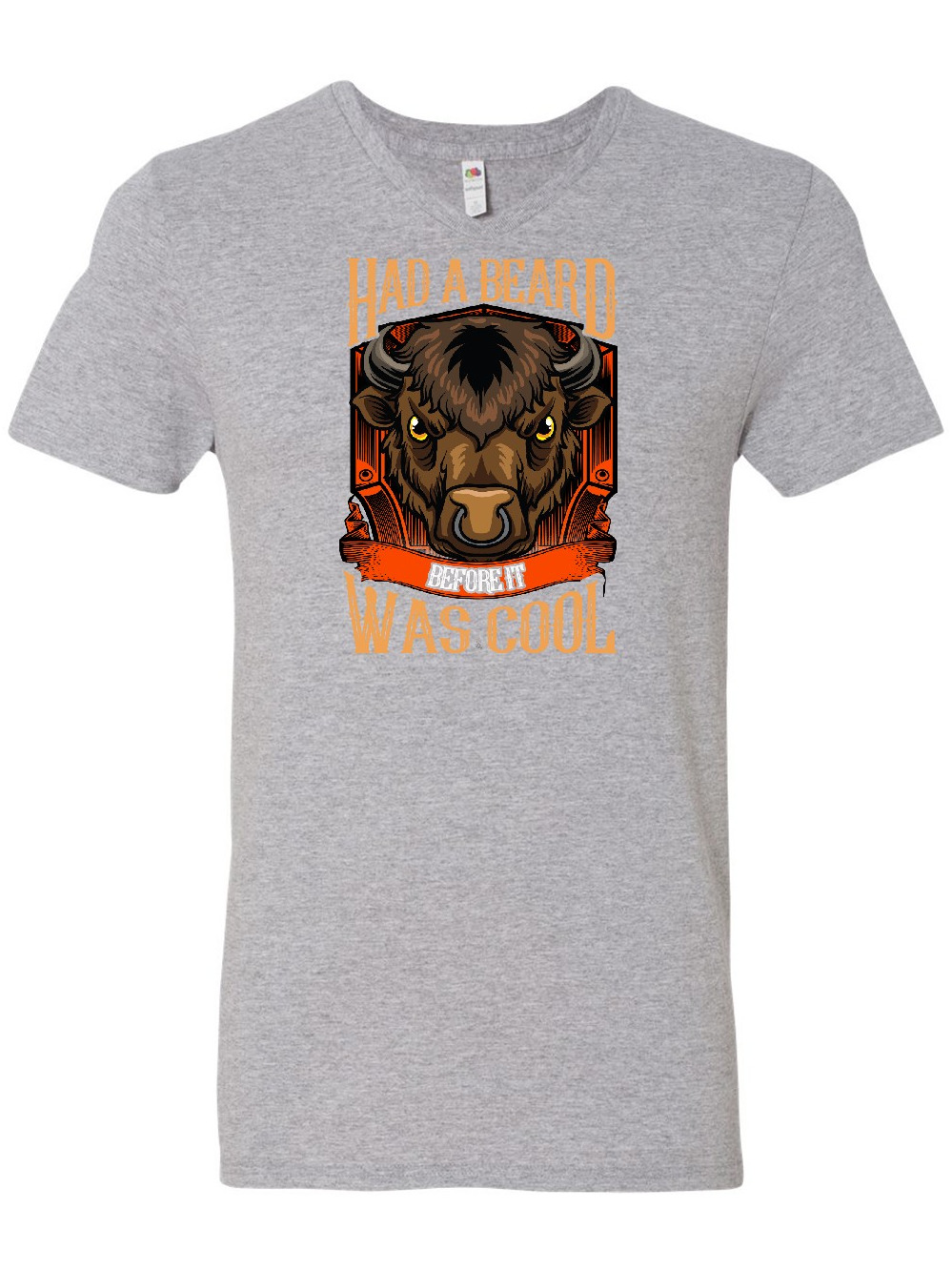 Download INKtastic - Buffalo Funny Beard Joke Men's V-Neck T-Shirt ...