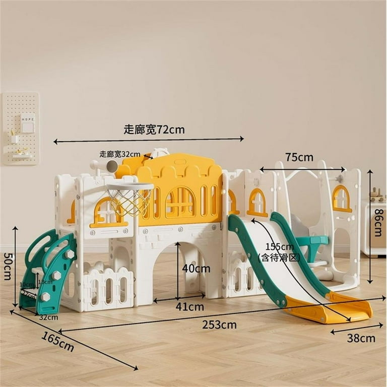 Kingway 10 in 1 Toddler Kids Slide Swing Outdoor and Indoor Play