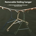 thumbnail image 3 of Clothes Drying Rack Portable Outdoor Camping Coat Drying Rack Hangers for Travel Accessories Black, 3 of 8