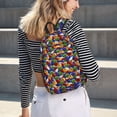 thumbnail image 5 of Easygdp Bowling Colorful Mochila de Lona Resistente para Laptop, Compatible con Laptops de 15 a 17 pulgadas, Ideal para Escuela, Trabajo y Viajes-Small, 5 of 5
