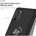 thumbnail image 6 of Case for Samsung Galaxy S20 FE 5G,Dual Layer Hard Military Phone Case with 360 Degree Ring Stand Silicone Bumper Shockproof Protective Case (Camera Protection) Magnetic Car Holder Cover-Black, 6 of 7