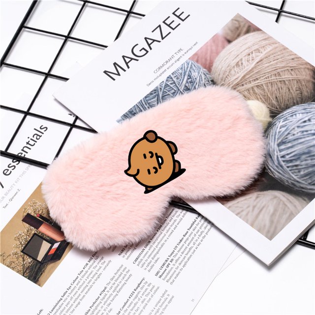 KPOP BTS BT21 Máscara De Ojos A Prueba De Balas De Grupo Juvenil Moda De Dibujos Animados Lindo Estudiante De Felpa Sombreado Para Dormir Almuerzo Descanso huangjie unisex