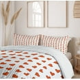 thumbnail image 5 of Ambesonne Valentine Duvet Cover Sets, Hearts Honeymoon, 2-King, Orange White, 5 of 6
