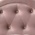 thumbnail image 3 of Benjara Twin Bed with Button Tufted Arched Headboard, Pink, 3 of 5