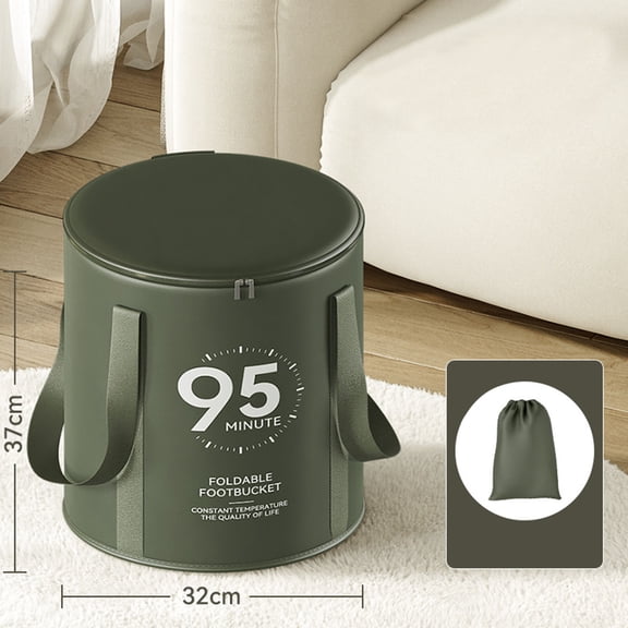 Collapsible Foot Bath Basin Foldable Soaking Tub Portable Travel Bucket With Handle For Relaxation Spa Camping
