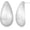 Brushed Silver, variant on Gold Silver Chunky Earrings for Women Lightweight Teardrop Earrings Fashion Jewelry[g4368]