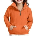 thumbnail image 4 of Coerni Girls and Toddlers' Fleece Half Zip Hoodie Sweatshirt Boys Long Sleeve Oversized Winter Warm Outerwear Trendy Clothes Top, 4 of 8