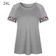 thumbnail image 1 of Camiseta de mujer Blusa de cuello redondo de manga corta con estampado de rayas, gris, XXL Advancent AP001776-15, 1 of 7