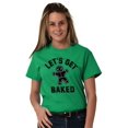 thumbnail image 4 of Funny Christmas Get Baked Gingerbread Men's Graphic T Shirt Tees Brisco Brands S, 4 of 5