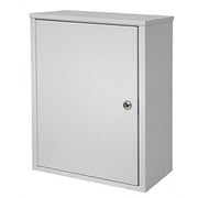 Omnimed  Wall Storage Cabinet with 8" Flat Key Lock, Medium/Deep, Light Grey