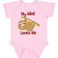 thumbnail image 3 of Inktastic My Mimi Loves Me Sloth Boys or Girls Baby Bodysuit, 3 of 5