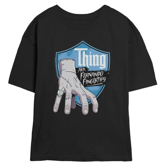 Juniors Wednesday Thing Fingertips T Shirt
