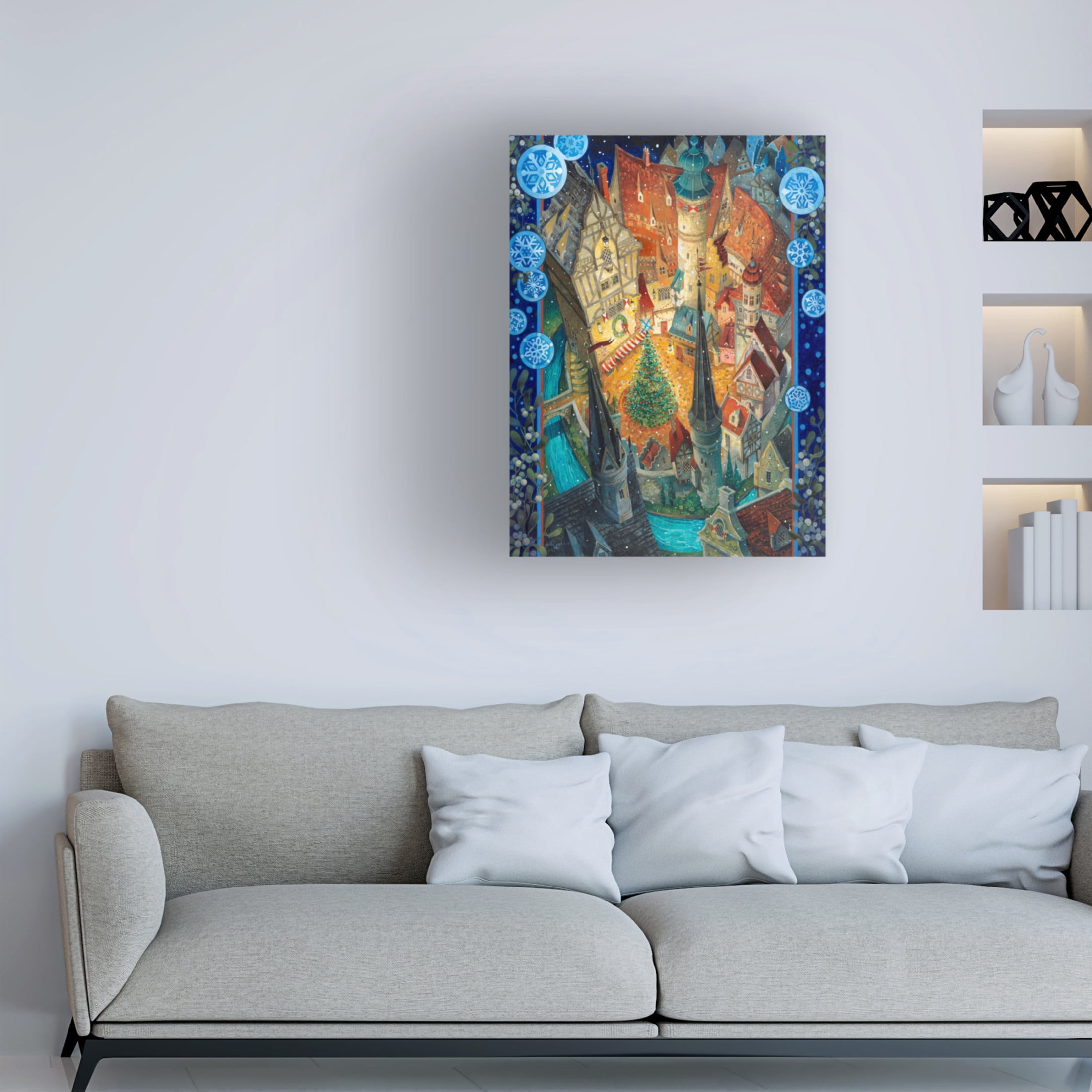 Canvas Wall Art - David Galchutt 'A Silent Night' Wall Art for Living Room, Bedroom, or Office Décor by Trademark Fine Art - 35 x 47 Inches