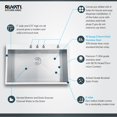thumbnail image 4 of Ruvati 33 x 22 Inch Drop-in Topmount 16 Gauge Zero-Radius Stainless Steel Kitchen Sink Single Bowl - RVH8001, 4 of 5