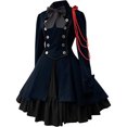 thumbnail image 1 of Vestido gótico retro renacentista medieval con lazo y manga larga con volantes Steampunk cosplay, 1 of 5