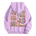thumbnail image 3 of Women's Casual Fashion Reading Letters Printed Long Sleeved Hooded Sweatshirt Womens Zip up Jacket Figs Scrub Jacket Women Small Jacket Winter Top Zipper Jacket Women Fuzzy Jackets Women Zip up Basin, 3 of 3