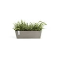 thumbnail image 3 of Ecopots Bruges Durable Modern Rectangular Indoor/Outdoor Recycled Based Composite Flower Pot Planter, Taupe, 17.75", 3 of 4