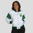 thumbnail image 4 of Women's WEAR by Erin Andrews White/Green Seattle Storm Full-Snap Fleece Sweatshirt Jacket, 4 of 6