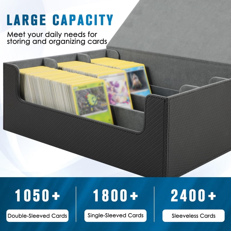 MaxGear Card Deck Box for Trading Cards, 1800+ Single Sleeved