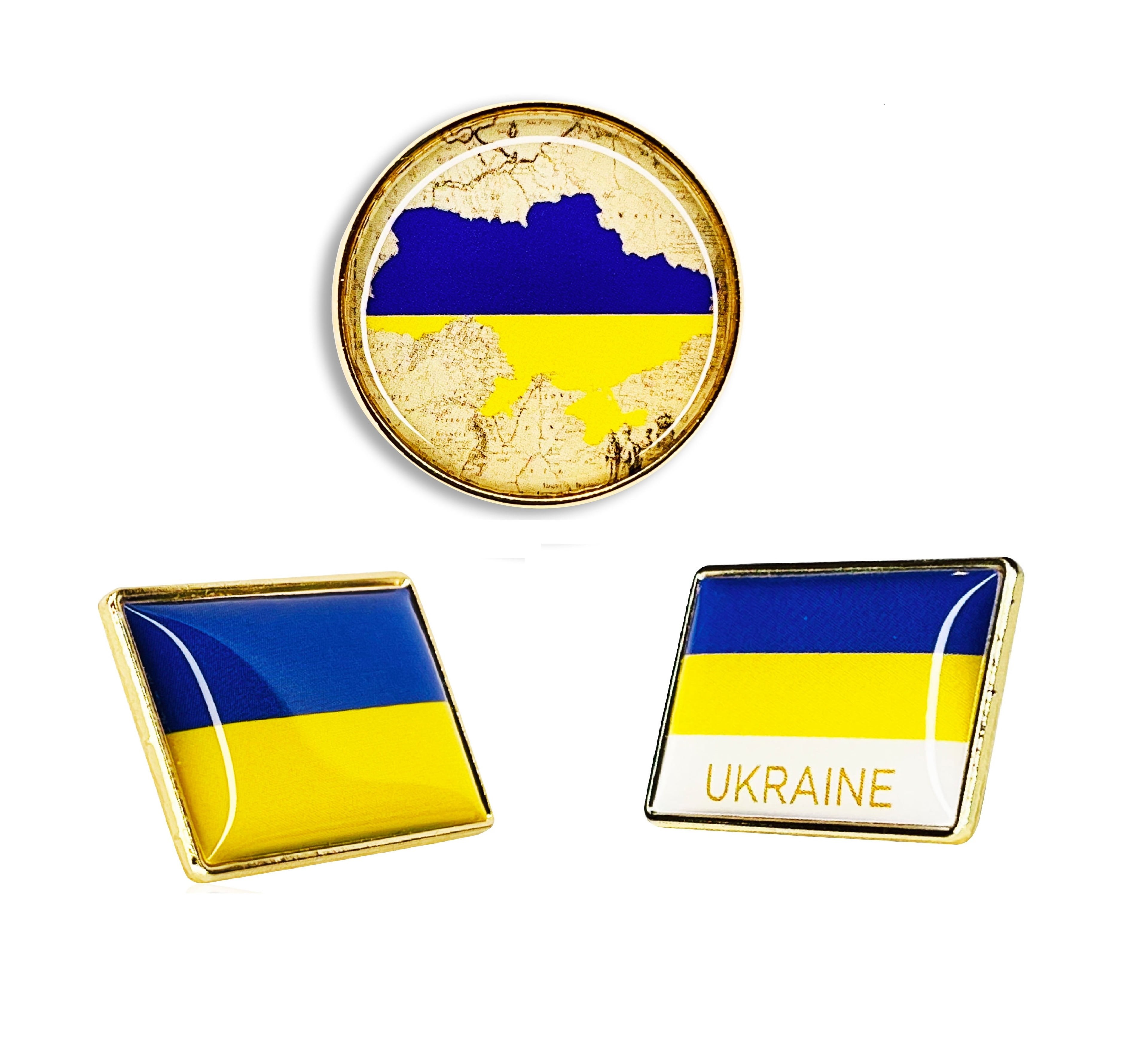 Ukraine Pin Package, Ukrainian Flag Pin, Map of Ukraine Flag, Ukraine