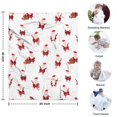 thumbnail image 4 of White Christmas Santa Pattern Blanket,Comfortable Soft Flannel Throw Blanket,All Season,Warm Lightweight Blankets for Sofa Bed Couch Living Room Chair,30"x40", 4 of 4