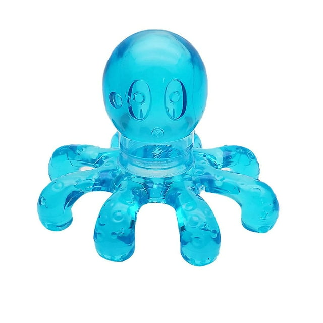 2 Pcs Detachable Handheld Octopus Head Massager, Neck, Shoulder, Back, Arm Massager for Relaxation and Massage (Blue)