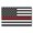 5x8 Thin Red, variant on Magnet Me Up Thin Gold Line American Flag Vinyl Automotive Magnet Decal, 5x8 In, Gold and White