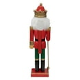 thumbnail image 5 of Northlight 14" Red and Gold Wooden Christmas Nutcracker King with Scepter, 5 of 5