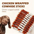 thumbnail image 4 of Chicken And DuckRawhide Dental Treats with Real Chicken, Duck & Cowhide Skin, Dog Chew Sticks Suitable for Aggressive Chewers - High Protein Training Rewards for Teeth Cleaning, Long Lasting Chewing, 4 of 9
