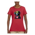 thumbnail image 2 of Love Can Make a Tail Wag Pitbull Dog Lover Womens Graphic T-Shirt, Red, X-Large, 2 of 3