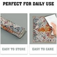 thumbnail image 6 of Boho Carpet Placemats Set of 4 Vintage Orange Blue Ethnic Bohemian Floral Carpet Linen Washable Kitchen Dining Table Mats Stain Heat-Resistant Desktop Decor Place Mats for Home Party Indoor 12x18 in, 6 of 6