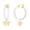 CLEAR, variant on Butterfly Charm Lucite Hoops