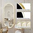 thumbnail image 2 of LUVODI Led Lighted Bathroom Mirror Gold Aluminum Frame Anti-Fog Dimmable Vanity Mirror Oval 47x23in, 2 of 15