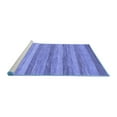 thumbnail image 2 of Ahgly Company Machine Washable Indoor Square Abstract Blue Modern Area Rugs, 5' Square, 2 of 4