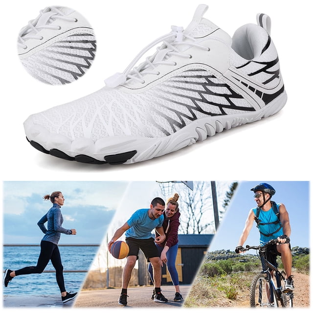 Zapatos Playa Descalzos Unisex Sin Deslizamiento para Hombres Mujeres (40) Blanco