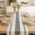 thumbnail image 4 of Boho Table Runner, Farmhouse Macrame Wedding Table Runner For Garden & Outdoor Decor, Summer And Autumn Bridal Shower Decor, Rustic Woven Cotton Crochet Lace With Tassels For Living Room, 72x12 Inch, 4 of 8