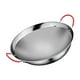 thumbnail image 4 of Sartén de cocinero de acero inoxidable sartén de pasta de pasta Fácil de limpiar cocinero doble manija wok coreano parrilla para hotel de cocina hotel 9 pulgadas sin tapa, 4 of 8