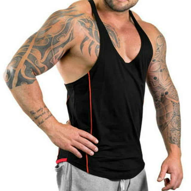 Men Gym Sleeveless Tank Top Muscle Sport Workout Fitness Vest Tee