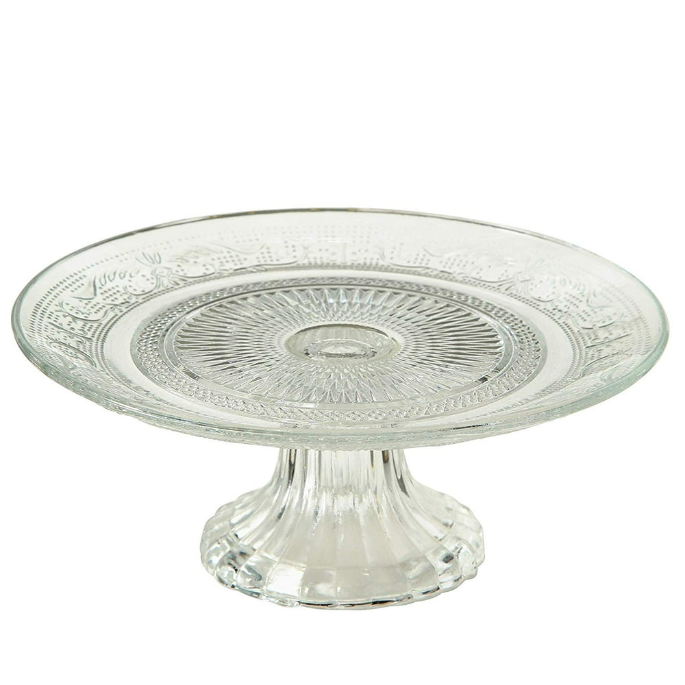 Crosby Street Cake Stand, Pedestal Plate, Vintage Style, Crystal Clear ...
