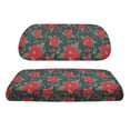 thumbnail image 2 of Pzuqiu Christmas Poinsettia 2-Piece Golf Cart Seat Cover Set - Breathable Washable Universal Fit Protective Accessory for Golfers, 2 of 10