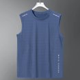 thumbnail image 6 of Men's Sleeveless Hoodless Round Neck Pullover Casual Fashionable Running Tank Top Quick Dry Breathable Gym Workout Training | TOPLIU,Blue XL, 6 of 8