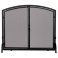 thumbnail image 1 of Uniflame Single Large Panel Black Wrought Iron Screen with Doors, 1 of 1
