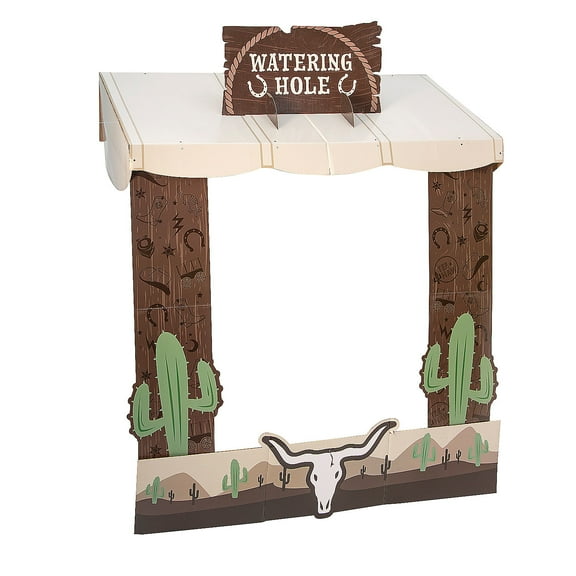57" x 42" Western Watering Hole Cardboard Tabletop Hut Decor - 5 Pc.