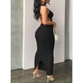 thumbnail image 3 of Women Summer Sexy Bodycon Maxi Dress Casual Long Dresses Black L, 3 of 4