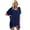 Navy, variant on JYLFC Plus Size Swimwear Cover Up Dress for Women Chiffon Tassel Cover Ups, Black 3XL